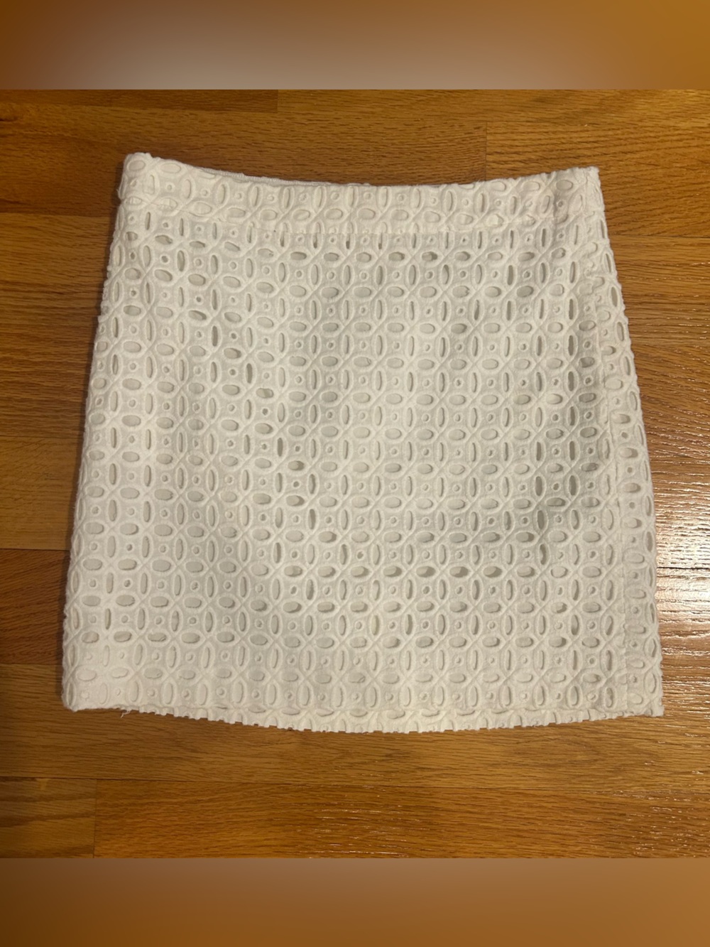 J. Crew White Eyelet Mini Skirt